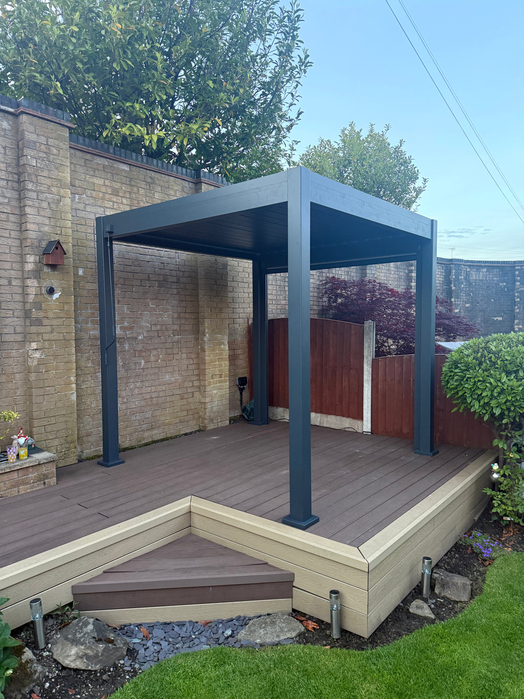 Metal Pergola 2.5m x 3m Anthracite Grey