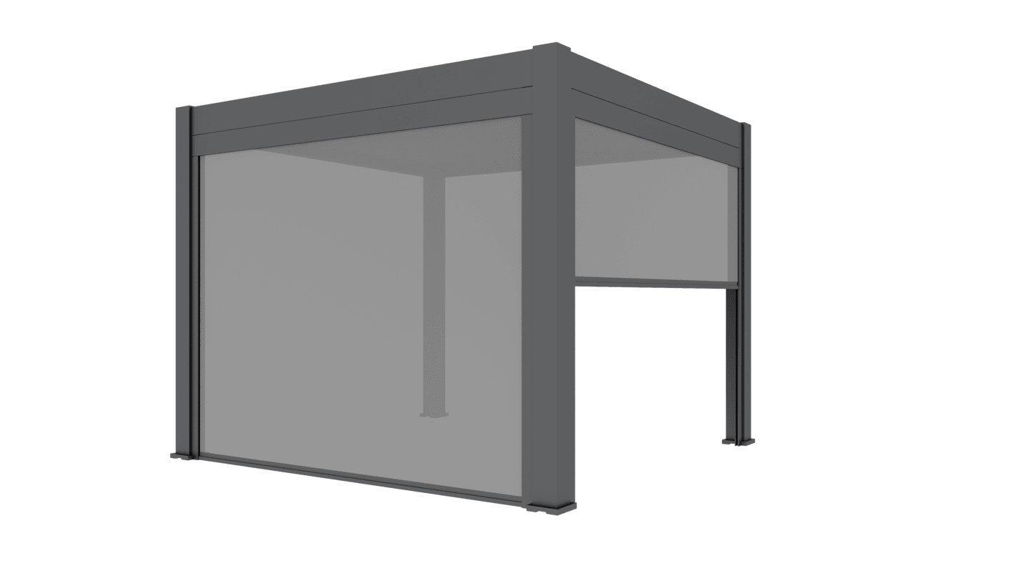 Windproof Textile Screen Side Blind | Pergola Pull-Down | PergoLIFE
