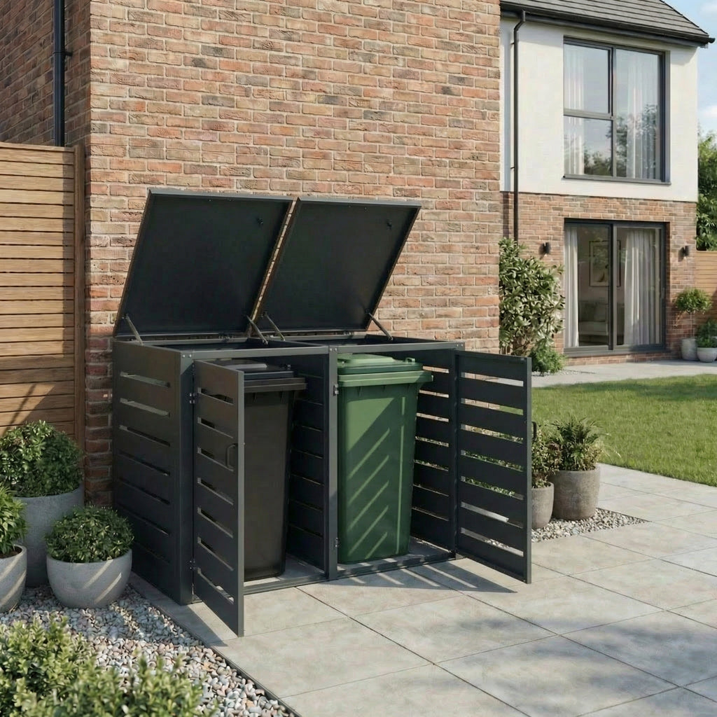 PergoLIFE - Aluminium Bin Store – Modern Wheelie Bin Storage - Aluminium Bin Store