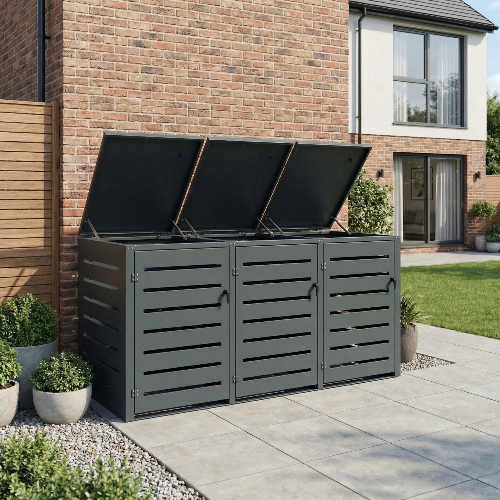 PergoLIFE - Aluminium Bin Store – Modern Wheelie Bin Storage - Aluminium Bin Store
