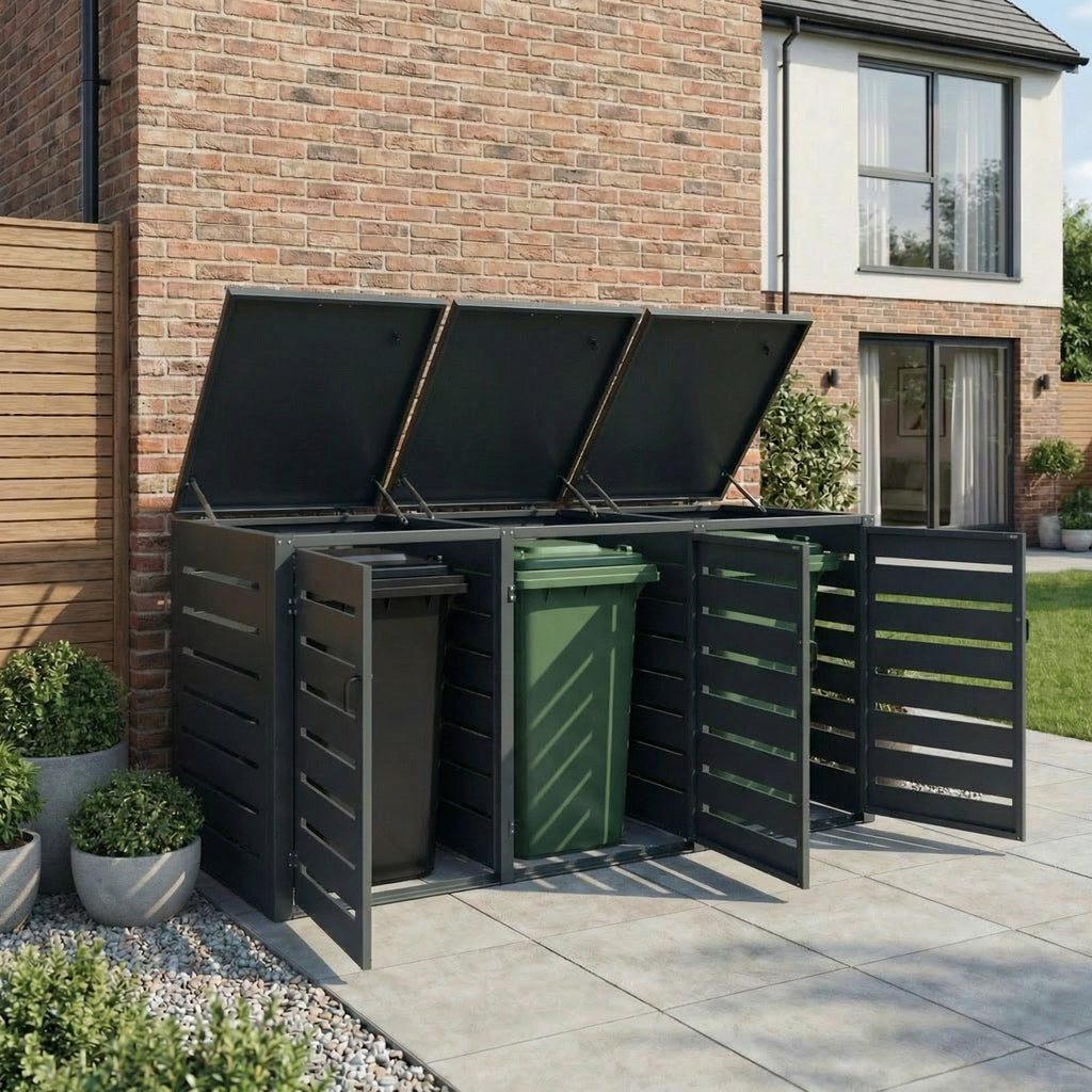 PergoLIFE - Aluminium Bin Store – Modern Wheelie Bin Storage - Aluminium Bin Store