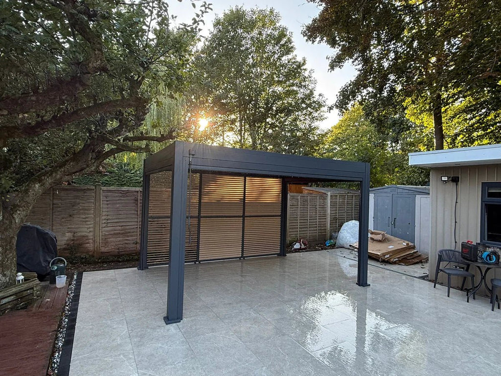 PergoLIFE - Lykke Aluminium Pergola 10m x 3m 6 LEG Anthracite Grey - Pergola