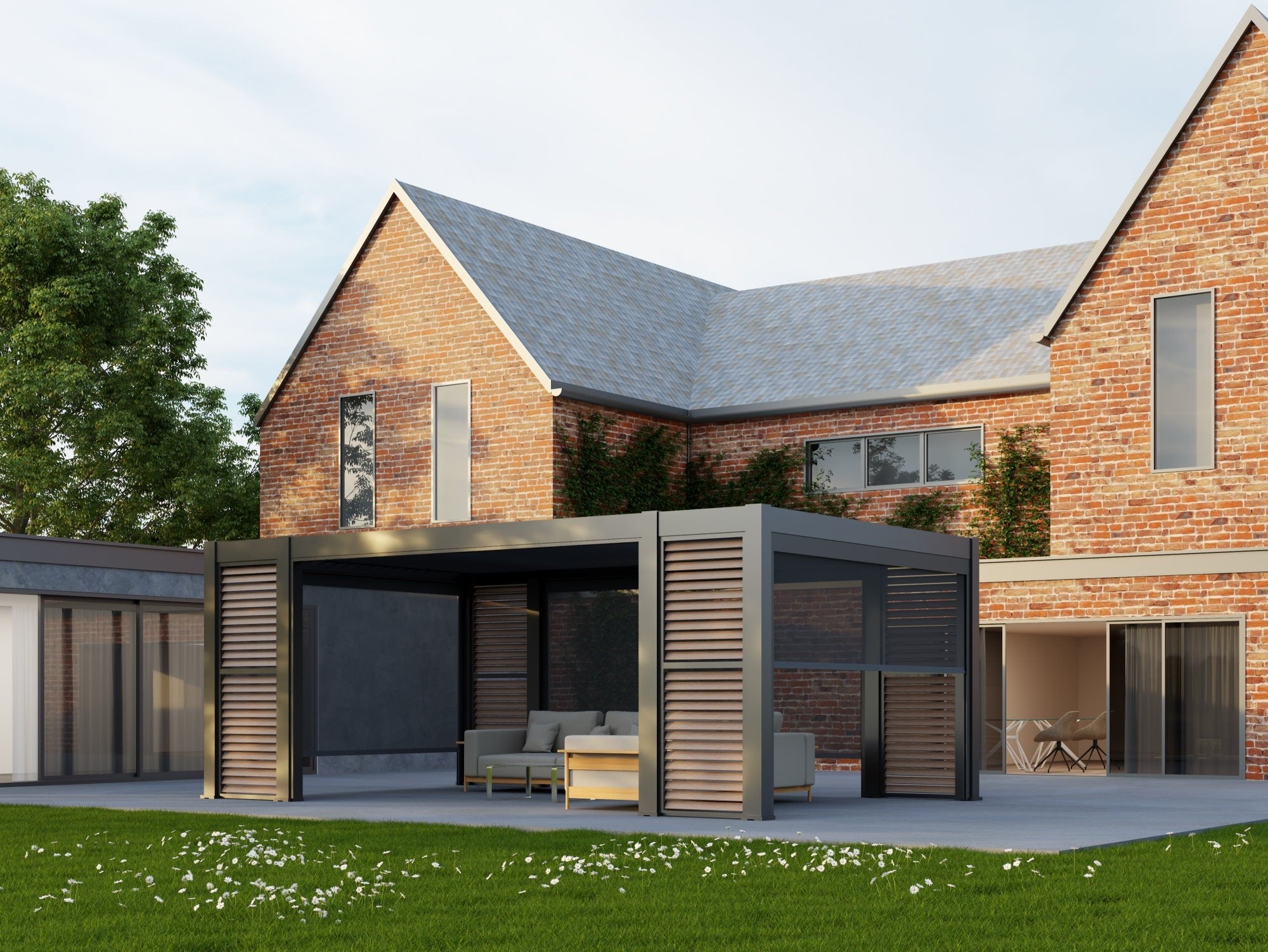 PergoLIFE - Lykke Aluminium Pergola 3m x 6m Anthracite Grey - Pergola