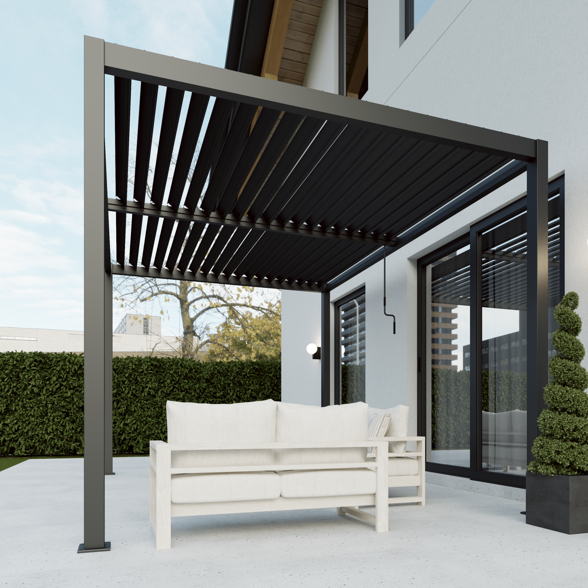 PergoLIFE - Sphere Essential Aluminium Pergola with LED Lights Build Your Own 5 Year Warranty - Pergola