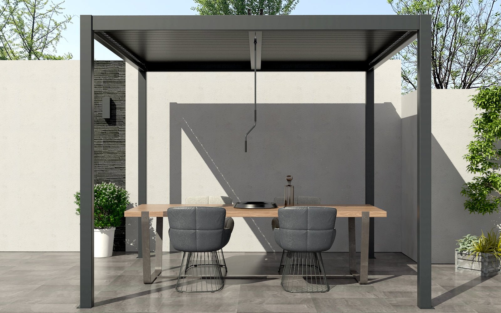 PergoLIFE - Sphere Essential Aluminium Pergola with LED Lights Build Your Own 5 Year Warranty - Pergola