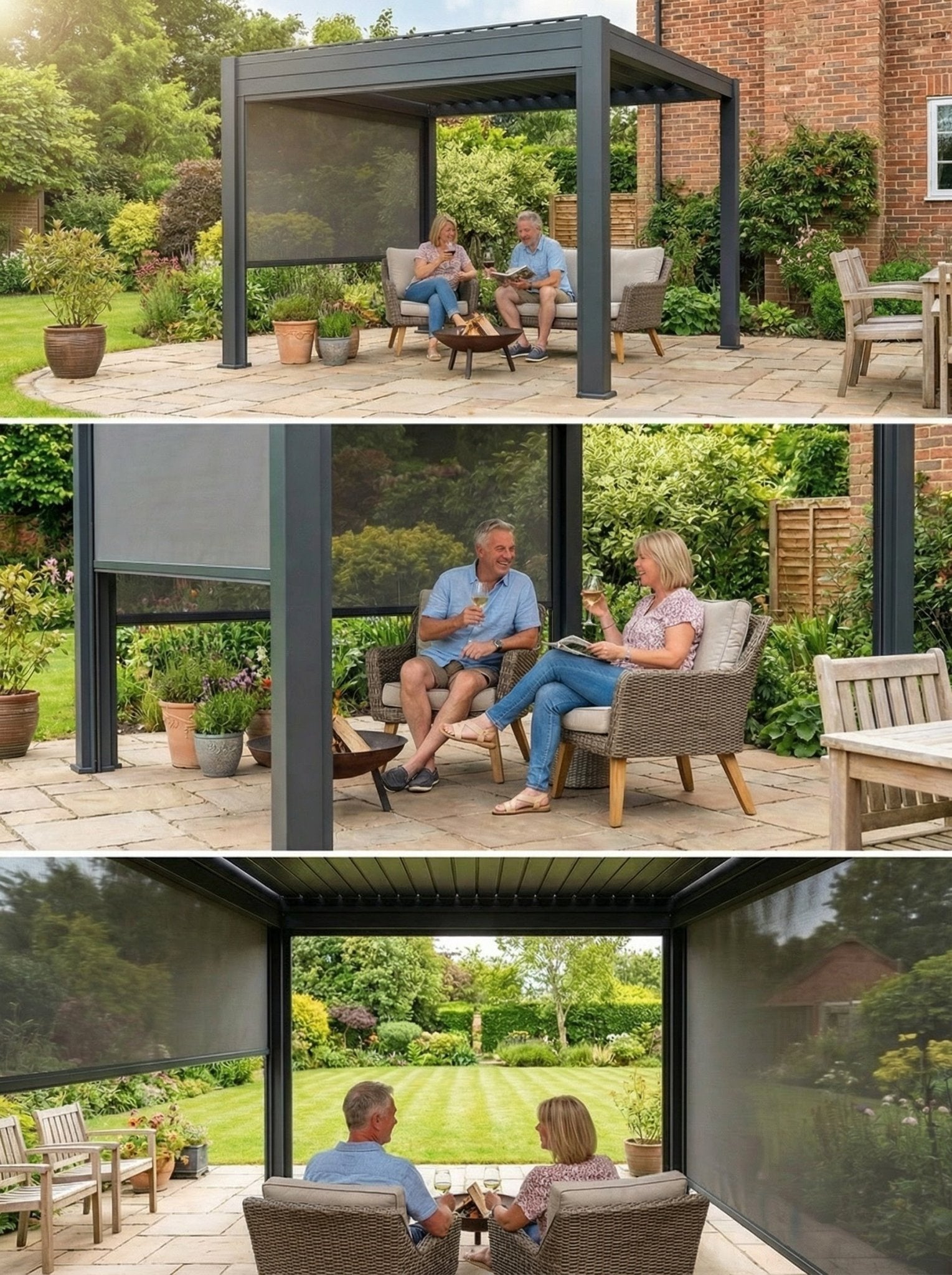 PergoLIFE - Waterproof Aluminium Adjustable Louvered Pergola | Pergolife Lykke - Pergola