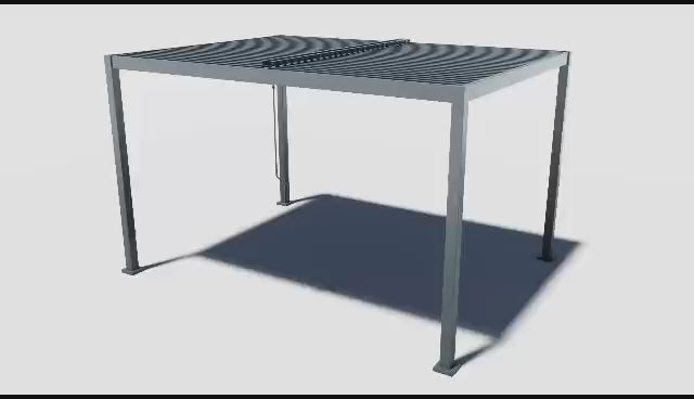 LED Manual Aluminium Pergola with Adjustable Louvres | Pergolife Sphere Essential